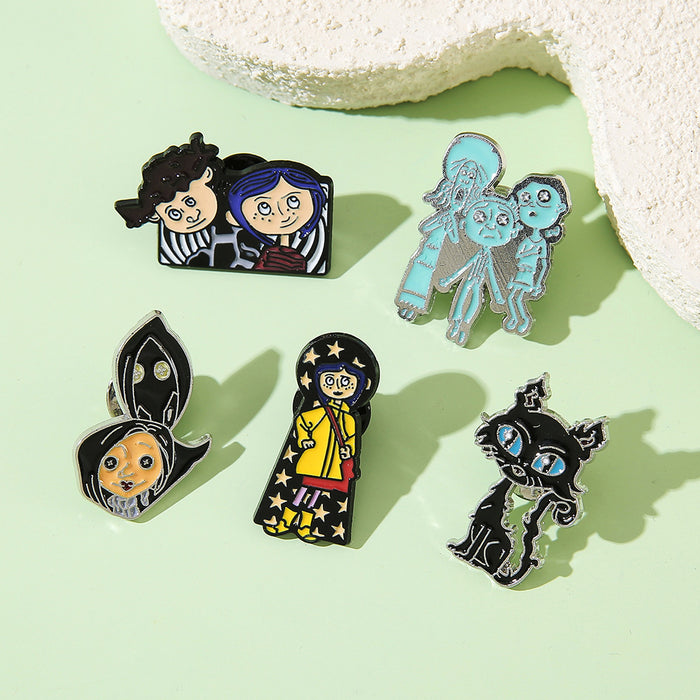 Wholesale Fashion Cartoon Metal Brooch Pin Fun Character Badge For Clothing Bag And Backpack Resale Accessory