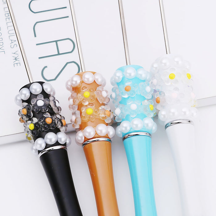 Wholesale Beadable Pens DIY Patch Pearl Flower Beadable Pen JDC-PN-ShuY007