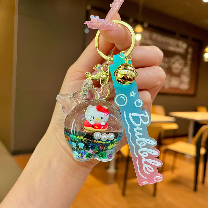 Wholesale Acrylic Cartoon Quicksand Bottle Keychain JDC-KC-JinM008