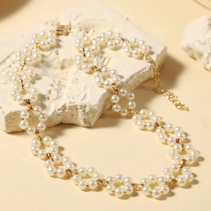 Wholesale pearl necklace Women' s clavicle chain ins style necklace fashion