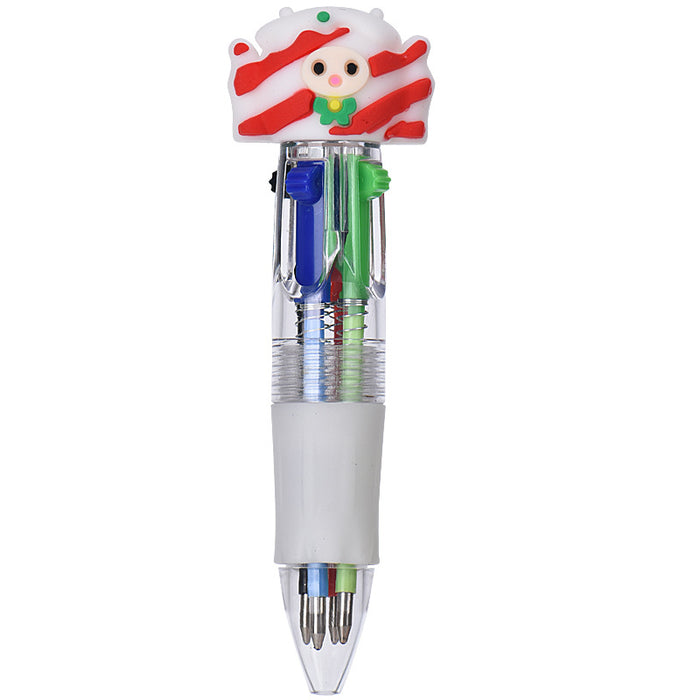 Wholesale Cute Thanksgiving Mini Four-color Ballpoint Pen Children' s Multicolor Hand Journal Marker Pen Student Stationery