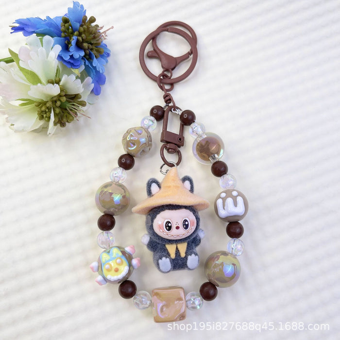 Wholesale New Flocked Wizard Plush Cute Phone Chain Keychain Bag Doll Pendant Accessories