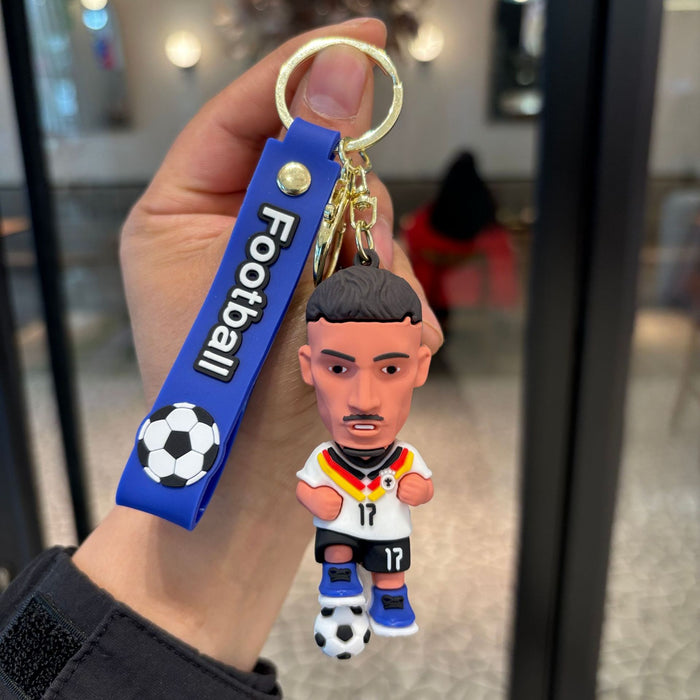 Wholesale 2pcs World Cup Cartoon Football Star Keychain Fashion Accessory Fan Gift