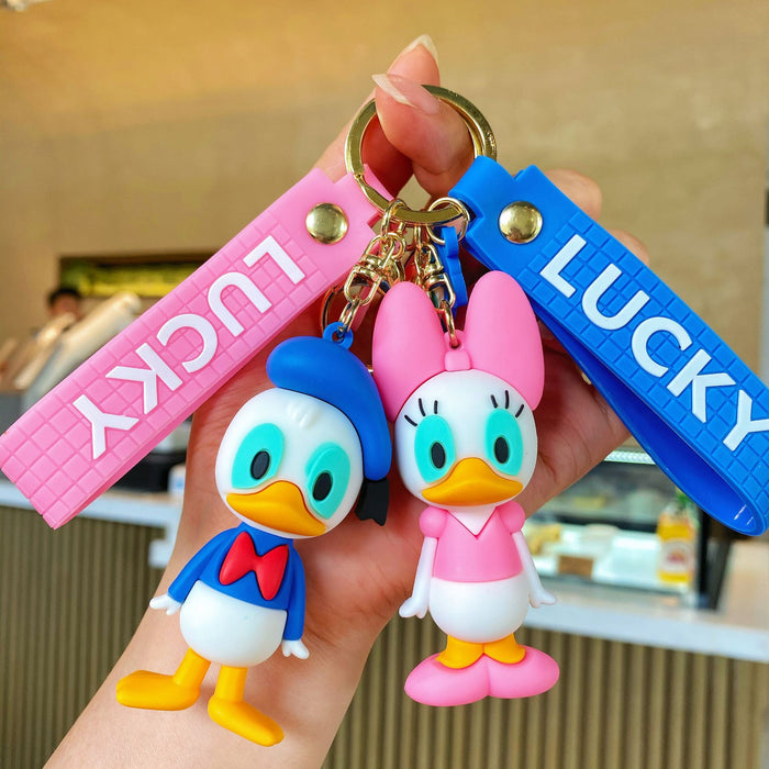 Wholesale Cartoon silicone keychain cute pendant car schoolbag key chain