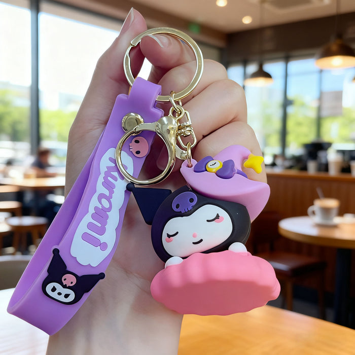 Wholesale Silicone cute cartoon keychains for couples