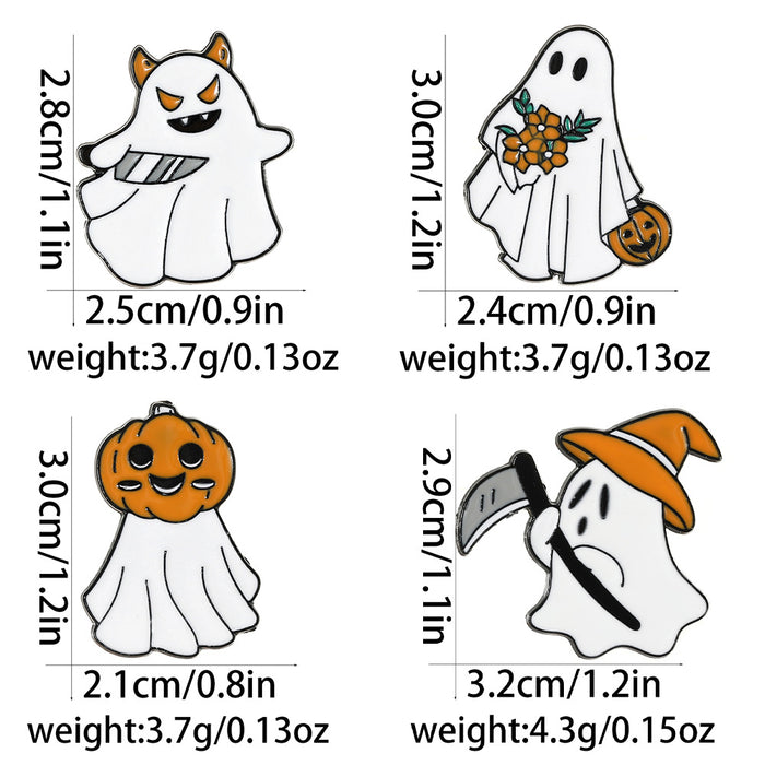 Wholesale  Skull Ghost Tombstone Pumpkin Brooch Pin Creative Alloy Badge Unisex Party Decorative Accessory