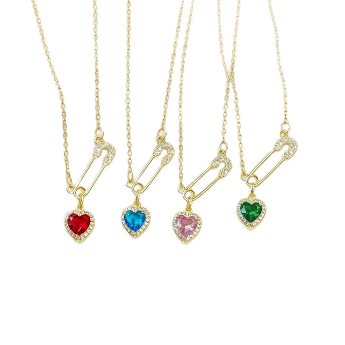 Wholesale Colorful Heart Broken Diamond Pendant choker necklace