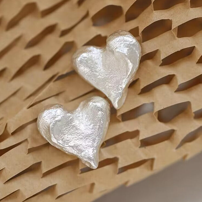 Wholesale s925 Silver Needle Same Style Metal Love Earrings Women's Ear Studs