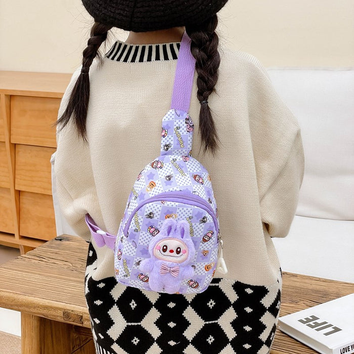 Wholesale Children' s chest bag cute plush shoulder bag cartoon doll boys and girls lightweight crossbody bag