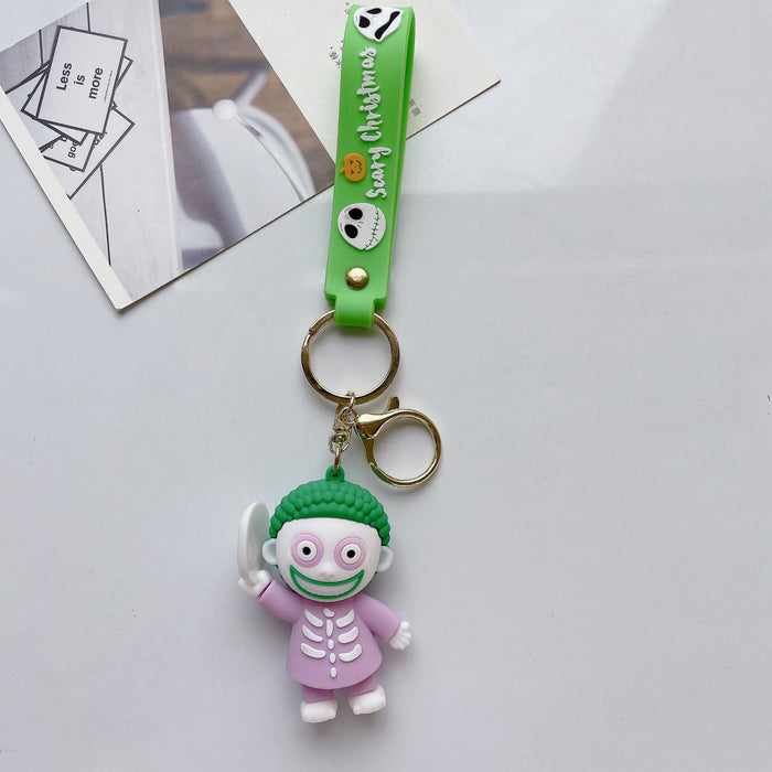 Wholesale Halloween Cute Cartoon Three-dimensional Silicone Keychain JDC-KC-JuShu035