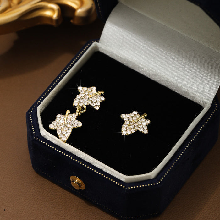 Wholesale Silver Needle Personalized Design Asymmetric Leaf New Fashion Earnail Earaccessory Wholesale