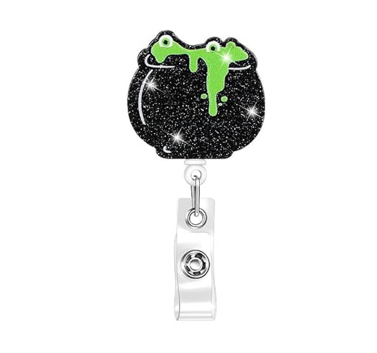 Wholesale Halloween Acrylic Retractable Clip Easy Pull Keychain JDC-KC-QiDing003