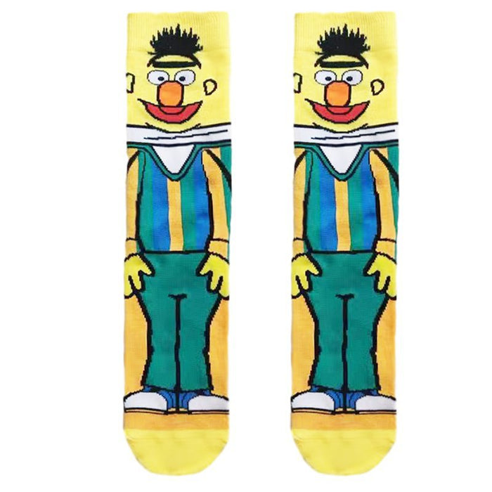 Wholesale Big Eyed Monster Men's Alien Cartoon Cotton Middle Socks JDC-SK-HuiHe042