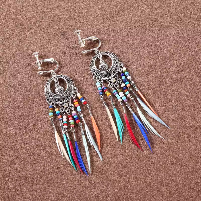 Wholesale Alloy Bohemian Retro Ethnic Style Su Long Earrings JDC-ES-Gumi003