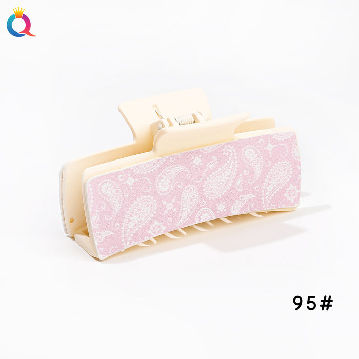 Wholesale  leopard print retro square Hair Clips