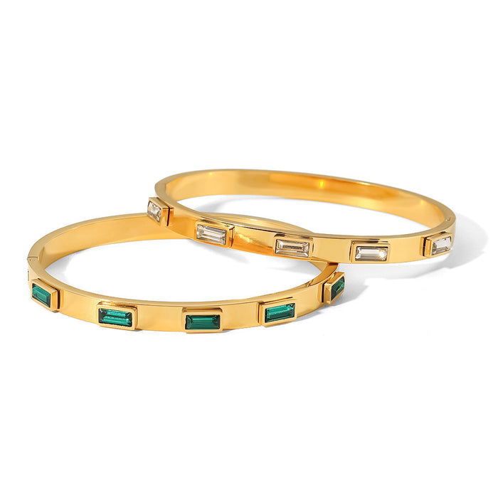 Wholesale Vintage Zircon Stainless Steel Bracelet for Women