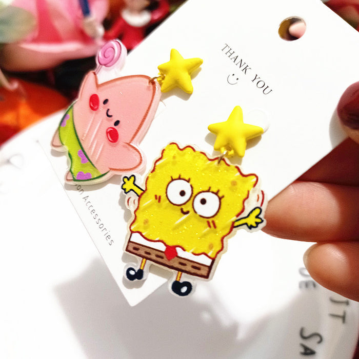 Wholesale Cartoon Acrylic Cute Earrings JDC-ES-Xingj045