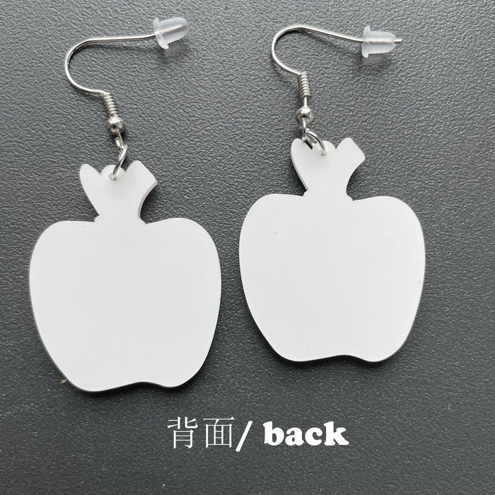 Wholesale Earrings Acrylic Teacher's Day Love Apple JDC-ES-Xuep064