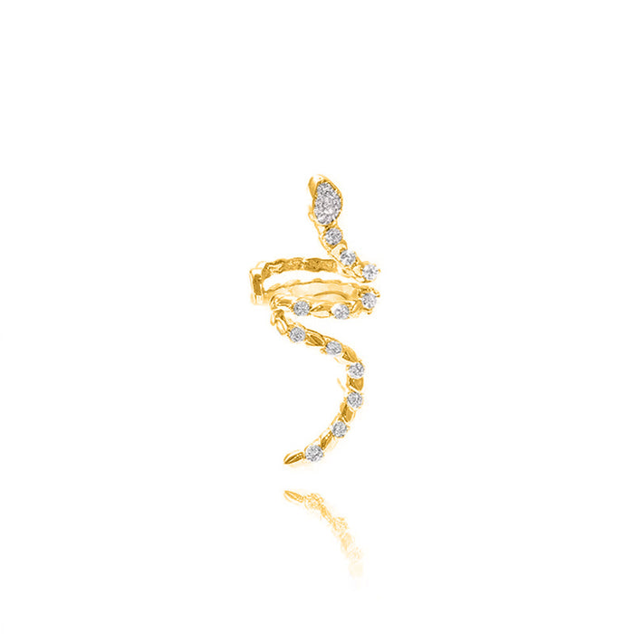 Wholesale Serpentine earrings, small snake earrings, ear bone clip, zircon snake head, ear clasp, no ear hole, ear clip