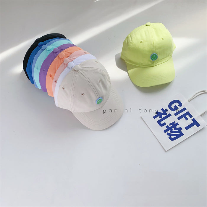 Wholesale Smiling Children's Baseball Hat Outdoor Leisure Versatile Sunscreen Hat Sunshade Hat