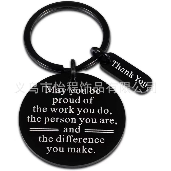 Wholesale Stainless Steel Keychain Hot-Selling Inspirational Fashion Creative Gift