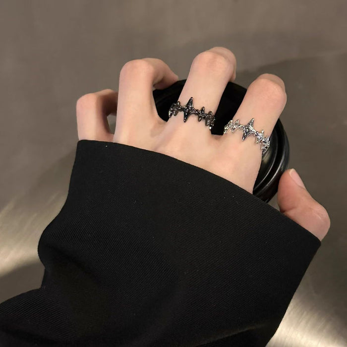 Wholesale Zircon cross opening ring design, retro, niche, high-end, versatile, and simple