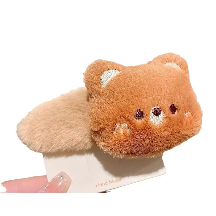 Wholesale Cute cartoon animal plush hair clips