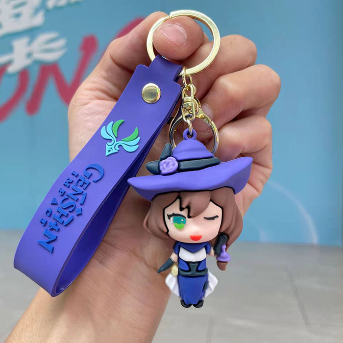 Wholesale Cute Cartoon Three-dimensional Silicone Keychain JDC-KC-Chongli013