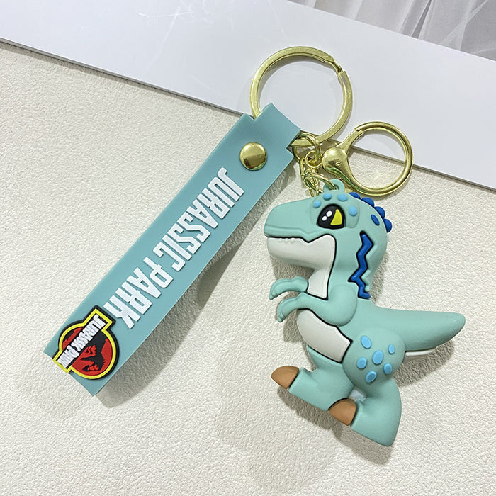 Wholesale Dinosaur keychain Tyrannosaurus Rex Triceratops cartoon doll car keychain small gift