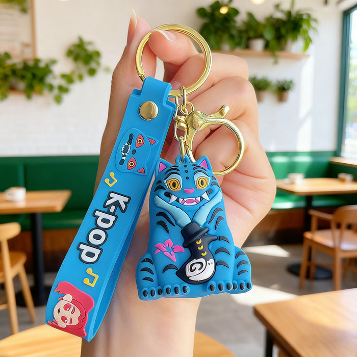 Wholesale KPOP Cute Cartoon Character Silicone Keychains