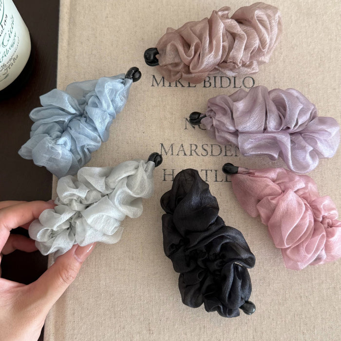 Wholesale Fabric Pleated Vertical High Ponytail Hairpin Banana Clip Elegant Hairpin