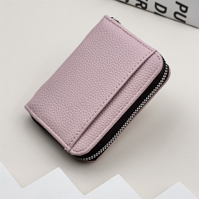Wholesale Large Capacity PU Leather Card Holder Coin Purse Solid Black Daily Use Gift MOQ≥2