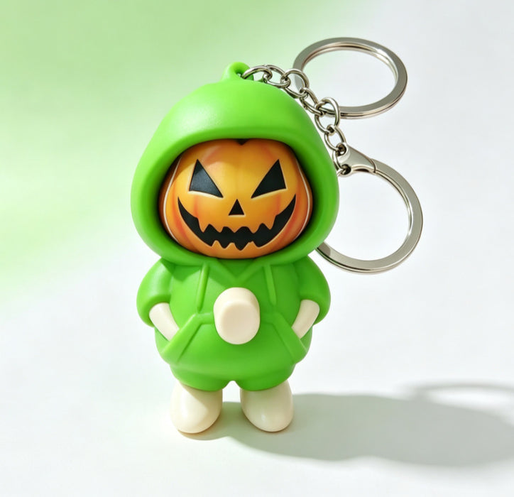 Wholesale Plastic  Hooded Pumpkin Figure Keychain Creative Ghost Blue Pendant Gift Decorative Accessory