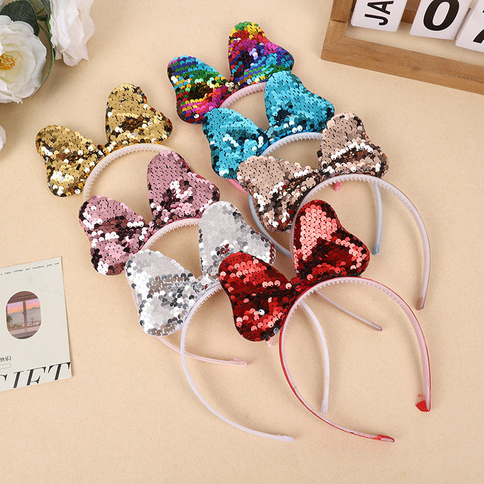 Wholesale children's bow sequins headband cartoon headband