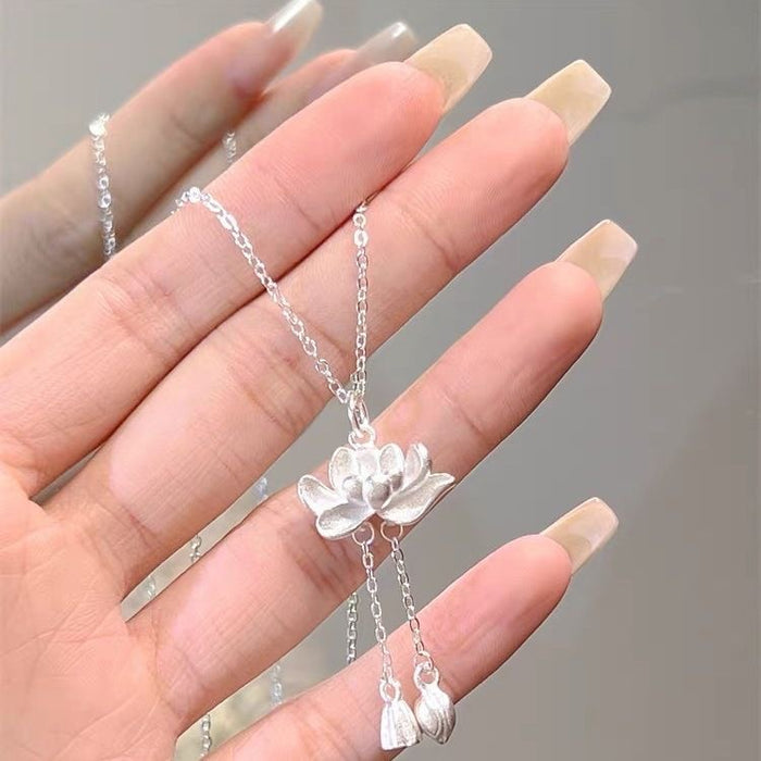 Wholesale Lotus tassel necklace pendant, niche