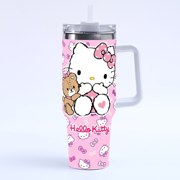 Wholesale Cute Cartoon 40OZ Stainless Steel Ice Bullies Cup with Handle for Car Use