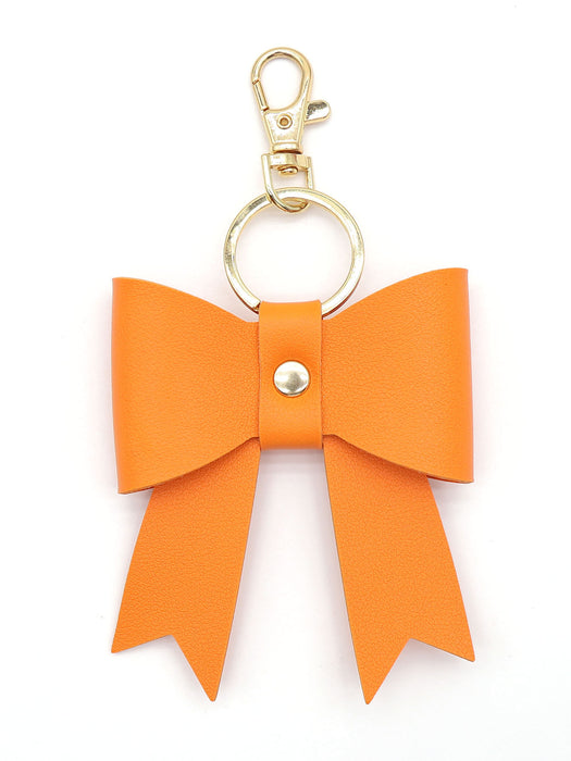 Wholesale Simple leather bow shape key chain bag pendant accessories