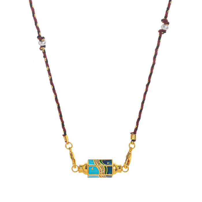 Wholesale Valentine' s Day Colorful Tarot Necklace Women' s Niche Star Eyes Gold-Plated Color-Preserving Pendant