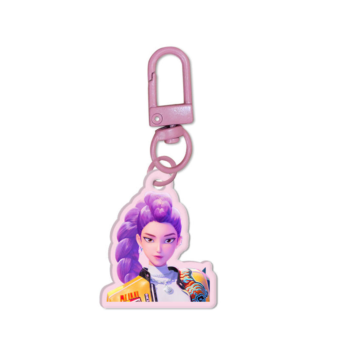 Wholesale 12pcs Custom Acrylic Cartoon Anime Double-Sided Keychain