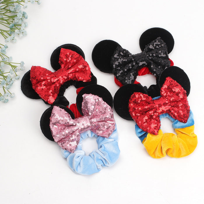 Wholesale Cartoon Cute Bow Hair Band Children's Hair Scrunchies JDC-HS-Danzuo018