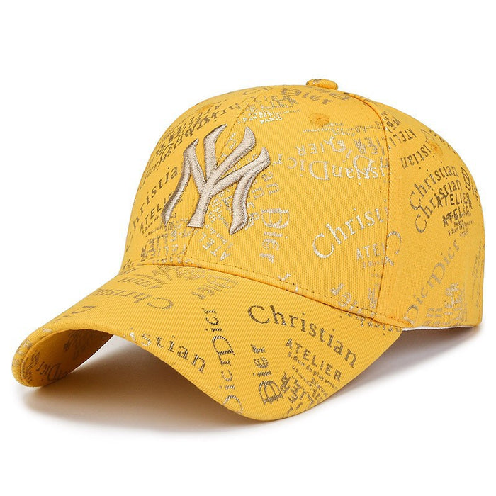 Wholesale Hat Embroidered Hat Fashionable and Versatile Sunshade Duck Tongue Hat Outdoor Sports Sunscreen Baseball Hat