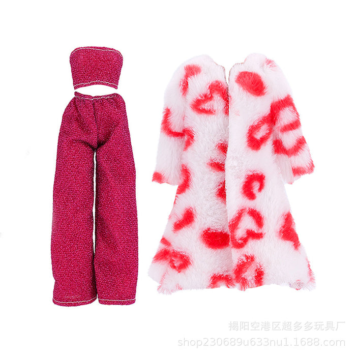 Wholesale 11 inch doll fashion design doll dress a variety of large plush coat