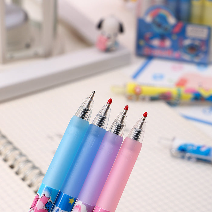 Wholesale Creative Cartoon Doll Box Set Press Pen Bullet Press Neutral Pen Student Cute Gift Pen Stationery Black