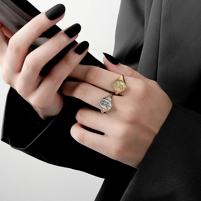 Wholesale Sunflower Ring Women S Chic Adjustable Flower Jewelry Accessory Fashion Gift For Boutique Resale