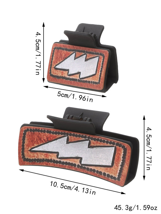 Wholesale Western Style Sunflower Cactus Leather Hairpin Combination suit Shark Clip Women' s Grab