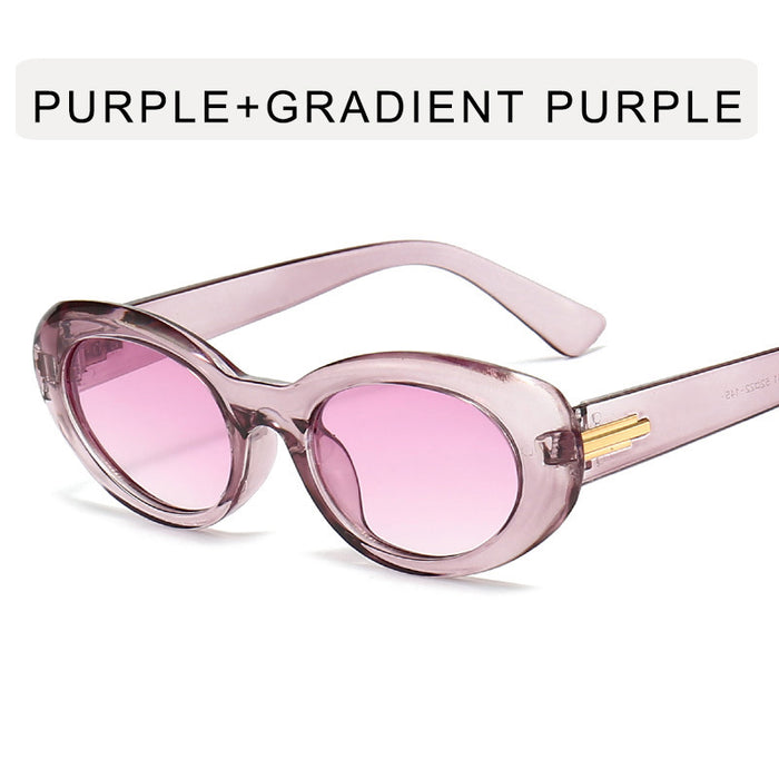 Wholesale Elliptical frame sunglasses for sun shading and UV protection, new minimalist photography sunglasses