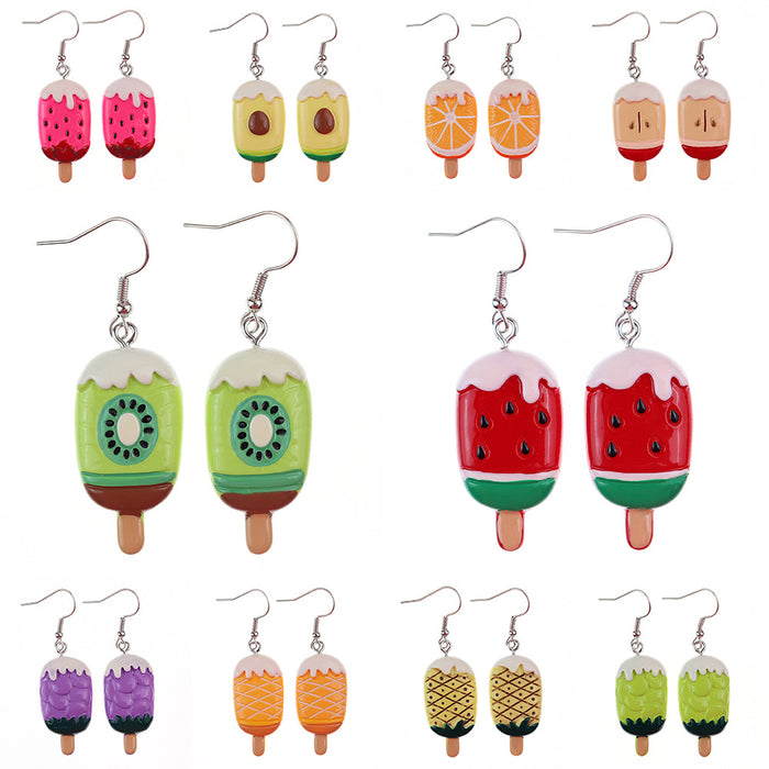 Wholesale Summer Ice Cream Popsicle Earrings JDC-ES-NiQing065