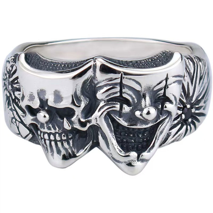 Wholesale New double-sided ring, zinc alloy retro ring, handmade open ring