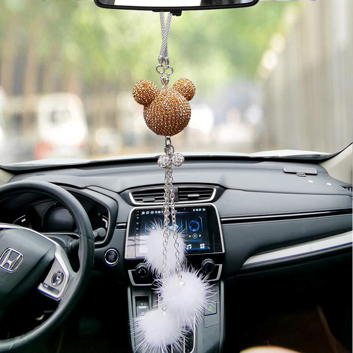 Wholesale Crystal Car pendant cross-border Diamond car creative Car Mirror head pendant