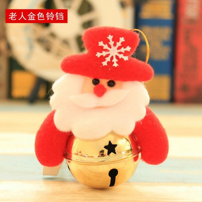 Wholesale Christmas decorations Christmas tree small pendant old man doll holding bells Christmas holiday decorations small gifts